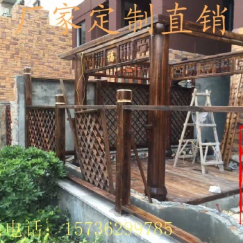 麗江涼亭生產廠家景觀防腐木涼亭水車防腐木長廊廠家