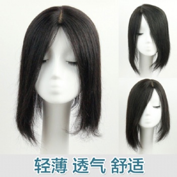 假發(fā)補發(fā)片頭頂補發(fā)女士發(fā)塊真發(fā)輕薄遮白發(fā)可定做