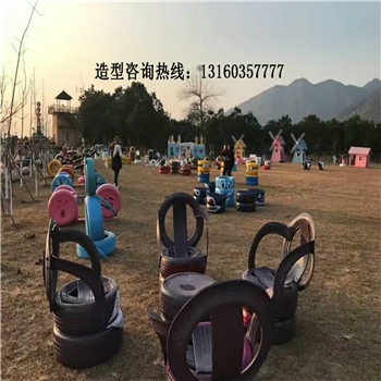 幼兒園輪胎彩繪卡通動漫生肖景區公園幼兒園輪胎彩繪公園擺件雕塑手工制作