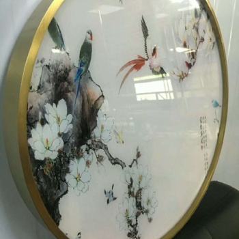 佛市臻勁圓形不銹鋼鈦金藝術(shù)畫(huà)