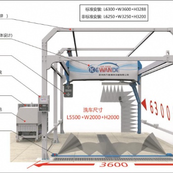 商用大型免挖槽科萬德全自動無接觸電腦洗車機