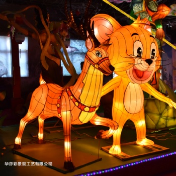 華亦彩定制十二生肖造型春節燈會動物大型燈光節中秋花燈公司免費設計