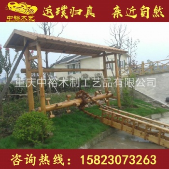 浙江防腐木仿古水車，腳踏水車，龍骨水車，景觀水車定做生產廠家，歡迎來電咨詢