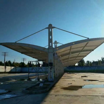 湖北摩托車遮陽棚膜結構 黃石充電樁張拉膜結構廠家