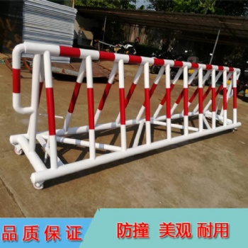 黃黑鋼管移動護欄 臨時隔離防撞拒馬 學校萬向輪重型路障