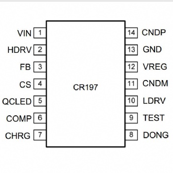 CR197升降壓模式充電管理IC支持快充，適用于移動電源、電動工具、各類多串鋰電池應用產品