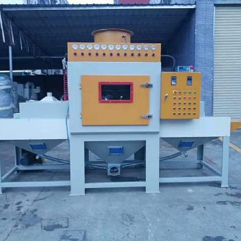 百創(chuàng)自動噴砂機廠家平面輸送式全自動噴砂機表面氧化噴砂設備
