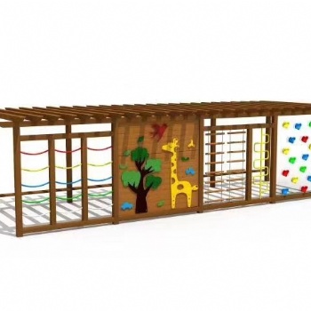 黃花梨木制攀爬架 進口木質碳化積木 幼兒園木制攀爬架