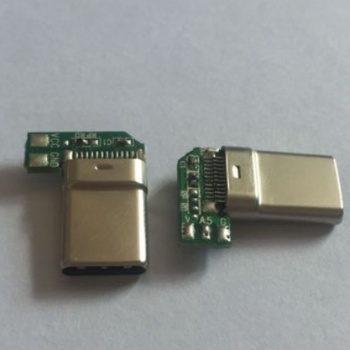 供應USB連接器 移動電源 Type-c拉伸公頭帶板側插
