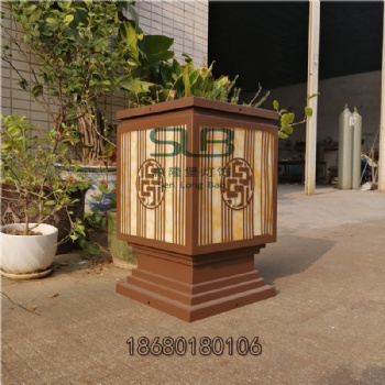 示范區燈柱仿云石特色柱頭燈中式立柱燈小區別墅景觀門柱燈