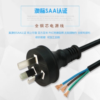 供應(yīng)澳規(guī)SAA認(rèn)證電源線插頭