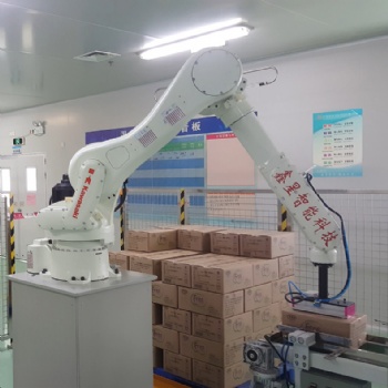 珠海川崎機器人碼垛生產(chǎn)線-休閑食品機器人裝箱生產(chǎn)線