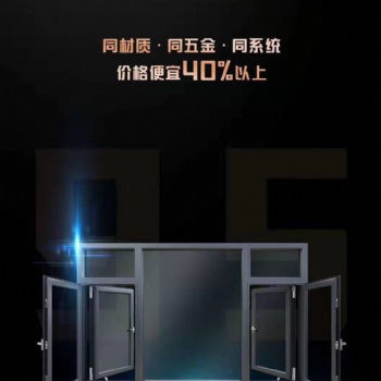 歐式系統門窗OEM定制110系列外開窗＋內開鋼網