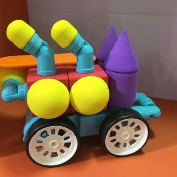 云霞游樂設備廠批發兒童車型拼插積木