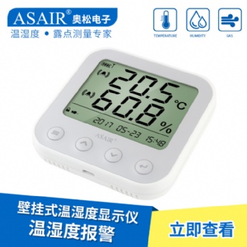 ASAIR/奧松-AS105懸掛式家用溫濕度計(jì)室內(nèi)顯示日歷時(shí)鐘儀表送支架