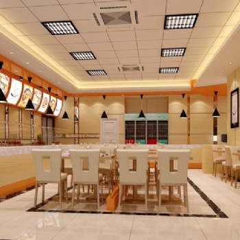 南京快餐店裝潢設計，餐飲店裝修這樣一步步來，餐餐火爆