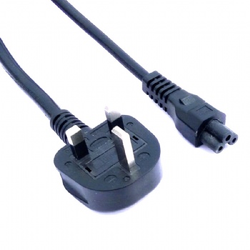 電源線3*0.75平方英規(guī)三插品字尾梅花尾廠家