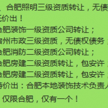 尋合肥智能化**資質，包安許