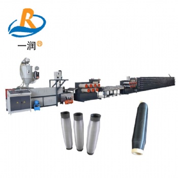 萊州一潤機械塑料圓絲拉絲機組聚乙烯尼龍漁網絲釣魚線塑料圓絲單絲收絲拉絲機