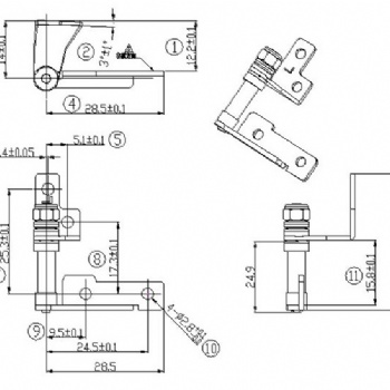 小型顯示器阻尼轉軸 2.8kgf.cm扭力可調節(jié) 蘇州吳江