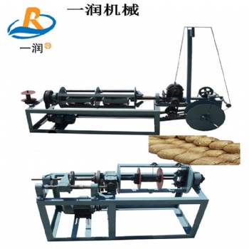 萊州一潤機械廢紙單股黃金紙制股合繩分體制繩機電化鋁燙金紙制繩機設備