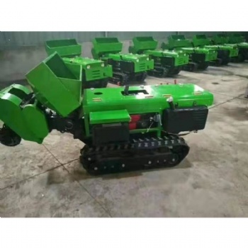 新型果園自走式開(kāi)溝機(jī)廠家電話 履帶式大馬力田園管理機(jī)