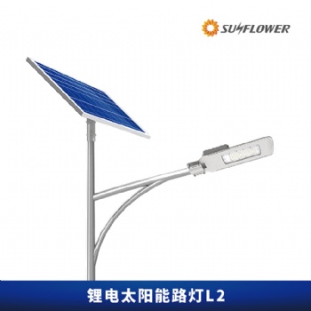 向日葵L2環(huán)保型鋰電智能8-10米50W太陽(yáng)能LED路燈L2道路照明向日葵專業(yè)制造