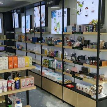 美容院展示柜指甲油美甲柜子落地化妝品中島柜產品貨架展示架展柜