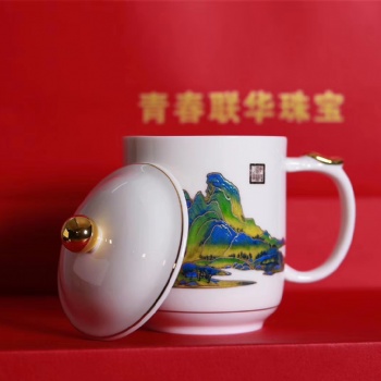 文化旅游博物館創(chuàng)意禮品茶杯定制，旅游紀念品茶杯訂制廠家