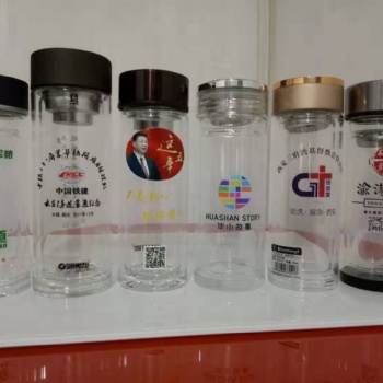西安商務禮品杯批發 雙層玻璃杯 高檔禮品杯 免費印字