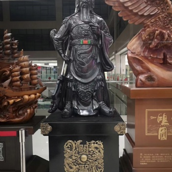 西安關公擺件工藝品，酒店周年慶典關帝圣君開光大擺件