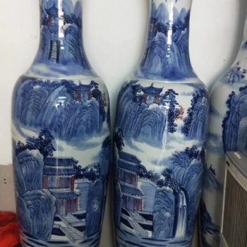 西安山水開業大花瓶銷售，西安瓷器花瓶專賣店，1.5米落地花瓶