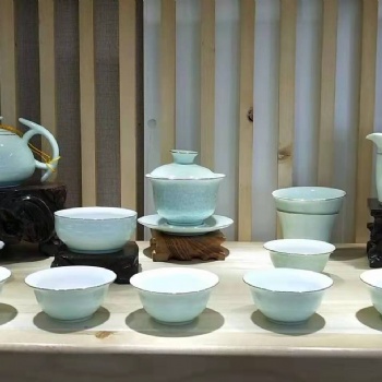 端午節(jié)禮品茶具定制，銀行國慶節(jié)禮品陶瓷茶具