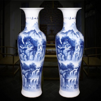 旅游景區(qū)寺廟落成禮品大花瓶，定做觀音寺裝飾擺件落地大花瓶