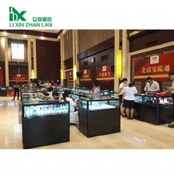 展會折疊珠寶柜臺 精品折疊展柜玻璃柜臺 飾品柜折疊柜臺可定制