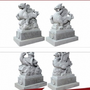 石雕四大神獸，石雕四大圣獸，石雕四大瑞獸青龍，白虎，朱雀，玄武