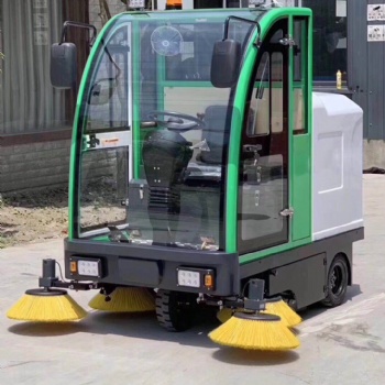 大型全封閉掃地機室外園區清掃車工業級大功率吸塵車
