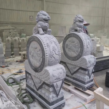 石鼓，石材抱鼓石，漢白玉石鼓，青石抱鼓石