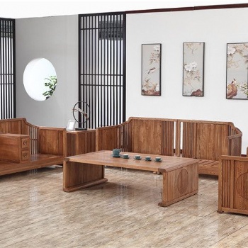 仿古中式家居實木沙發
