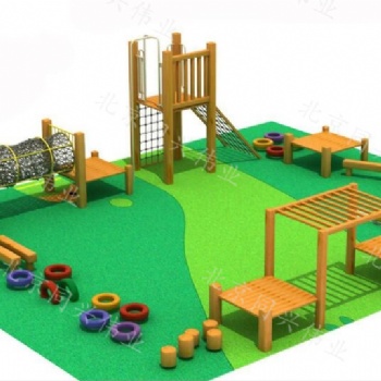 農(nóng)場木質(zhì)拓展闖關(guān)訓練 木質(zhì)兒童組合滑梯 幼兒園戶外滑梯玩具設(shè)施