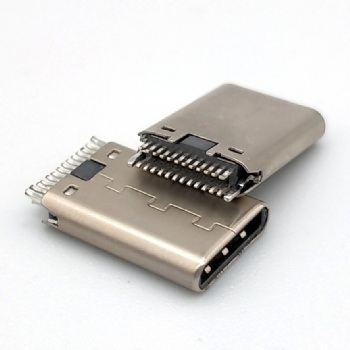 TYPEC 3.1公頭夾板式24p 卯壓沖壓殼加長11.5L 帶K腳 USB公頭