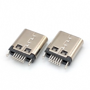 TYPE-C 3.1母座夾板 180度直插立式母頭16p 雙面插 USB連接器