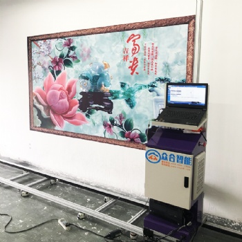 墻體彩繪機5D智能UV打印機戶外立體校園文化長廊UV墻體噴繪機