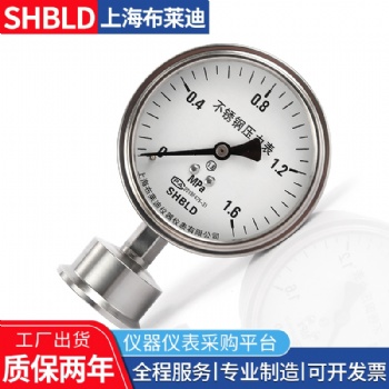布萊迪衛(wèi)生型隔膜壓力表Y-60BFM軸向壓力表