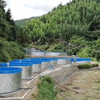 防刮耐磨帆布魚池戶外水產(chǎn)養(yǎng)殖 無(wú)需硬化土地安裝方便鍋底狀水池