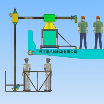 大橋腹板落水管安裝施工作業機器 橋梁側面施工平臺