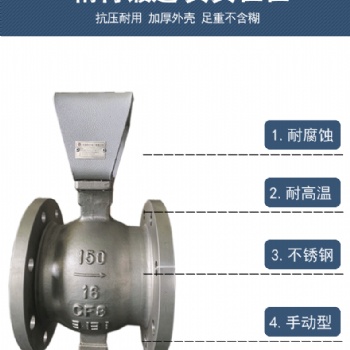 壓濾機(jī)手動(dòng)V型球閥QV47H-16P法蘭連接DN80-150