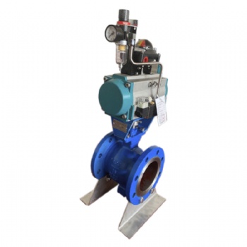壓濾機(jī)氣動(dòng)V型球閥QV647H-16C DN100 法蘭硬密封球閥