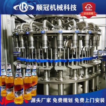 順冠玻璃瓶灌裝機械 含氣飲料生產線 設備