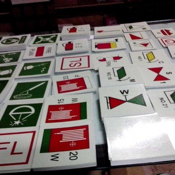 IMO救生標識，船用熒光安全標貼，夜光膜防火控制圖貼